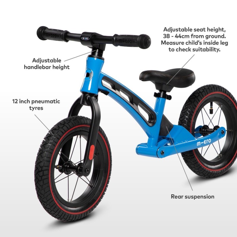 Micro Balance Bike DELUXE Sepeda Anak (2 - 5 Tahun) - Blue / Red