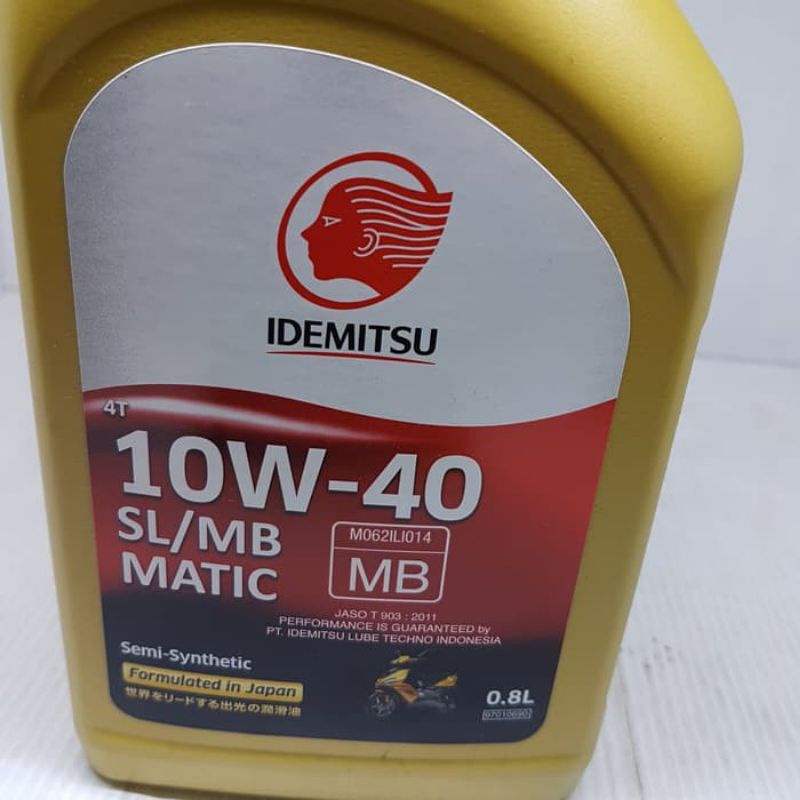 Jual OLI MESIN MOTOR MATIC IDEMITSU SLMB SEMI SYNTETIC 10W40 KEMASAN ...