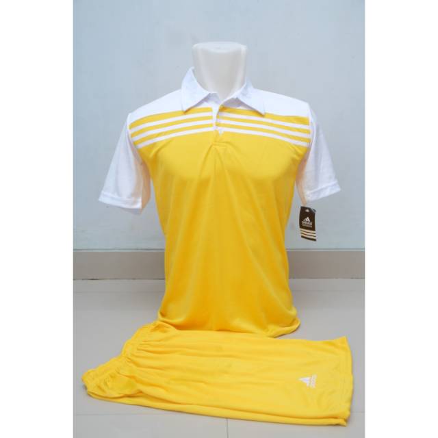 Jersey Futsal Jersey Sepakbola Printing Adidas Kerah United Kuning