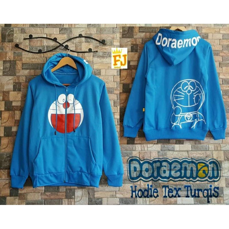 DORAEMON ZIPPER HOODIE || Sweater Hoodie karakter #DZ