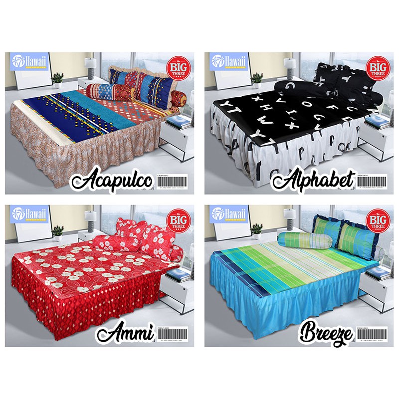 1 KG - Sprei RUMBAI 180x200 HAWAI motif VANIA BELLA CHOCO AMMI JOLA STARLET HUGO BREEZE OLIVIA DELAROSA RIO LILIE FILO HARUMI DELISA CANOLA - King 180 SP P3 Hawaii