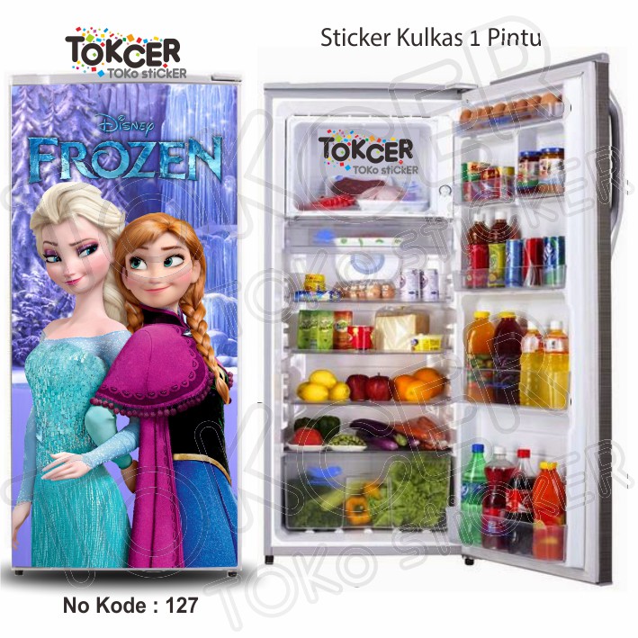 Stiker Kulkas 1 Pintu dan 2 Pintu FROZEN