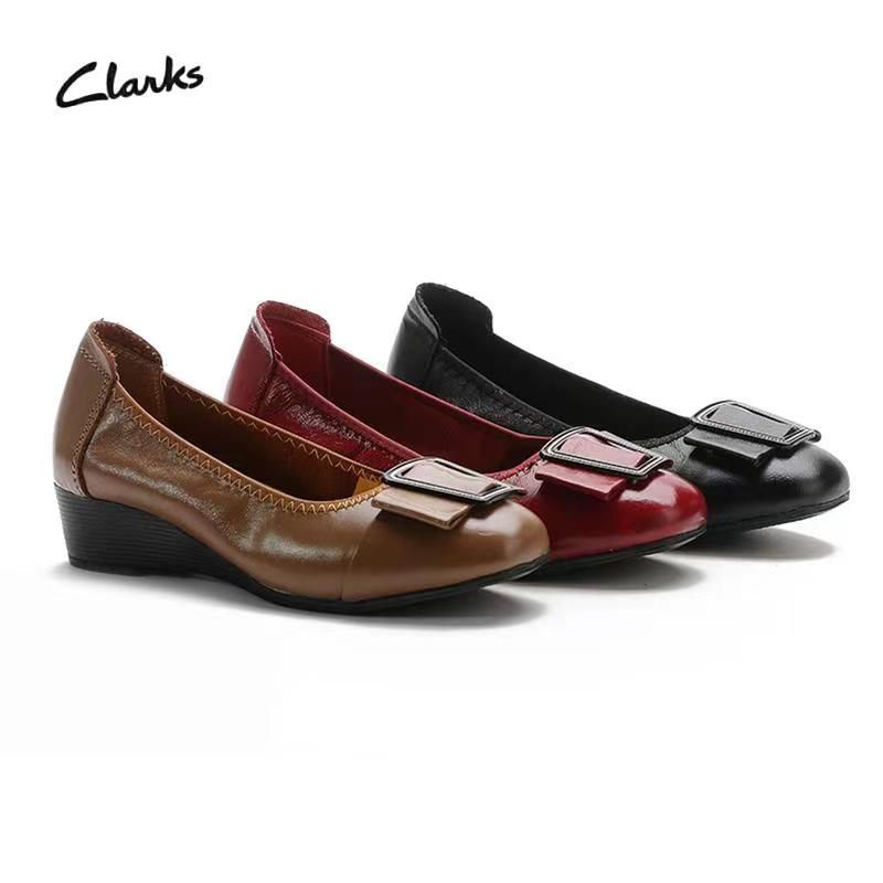 clarks wedges 4 cm / sepatu wanita kerja / clarks