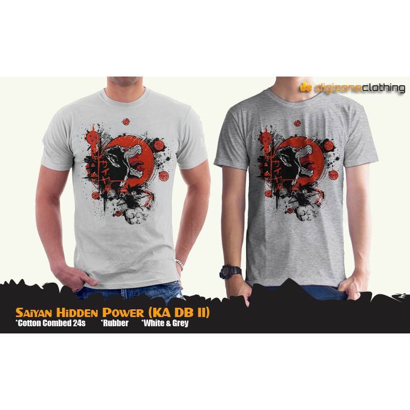 Kaos Anime Dragon Ball Monkey Hidden Power Katun Putih Abu - KA DB 11