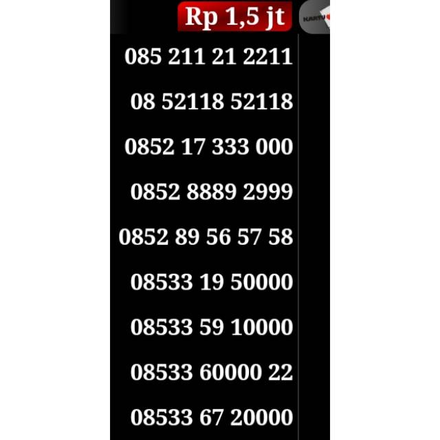 Nomor nomor cantik simpati hoki terlaris