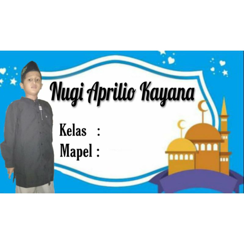 

(ISI 50 PCS) STICKER BUKU SEKOLAH MOTIF MASJID