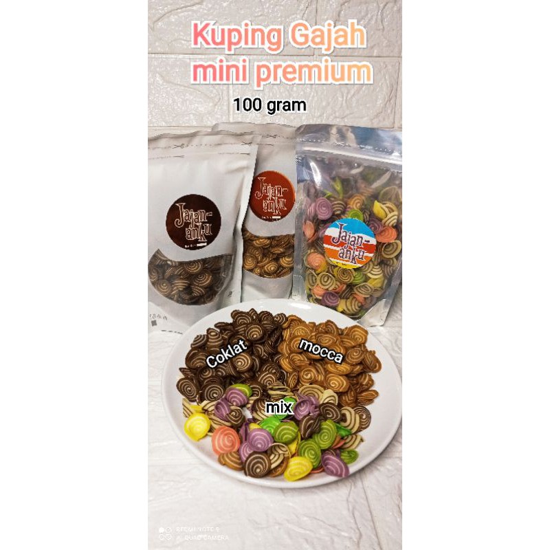 Kuping gajah mini Josh 100 gram coklat,mocca dan mix all varian kualitas export