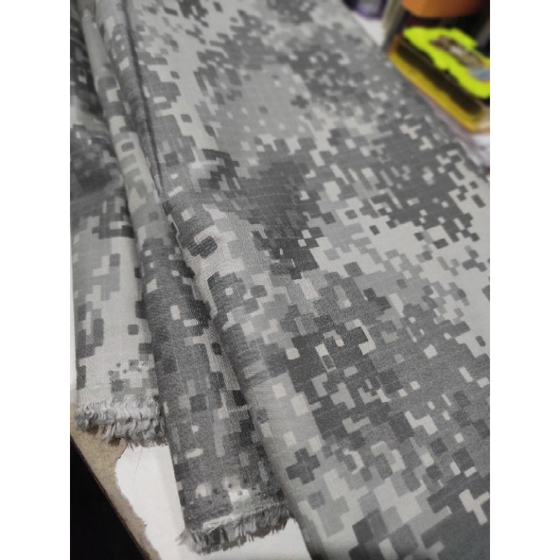 BAHAN KAIN LORENG ribstop ripstob ripstop ripstok katun cotton MOTIF DIGITAL CVC doreng adem lembut