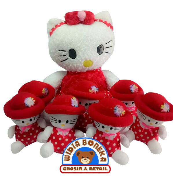 Boneka Beranak Hello Kitty Jumbo dan Hello Kitty Mini