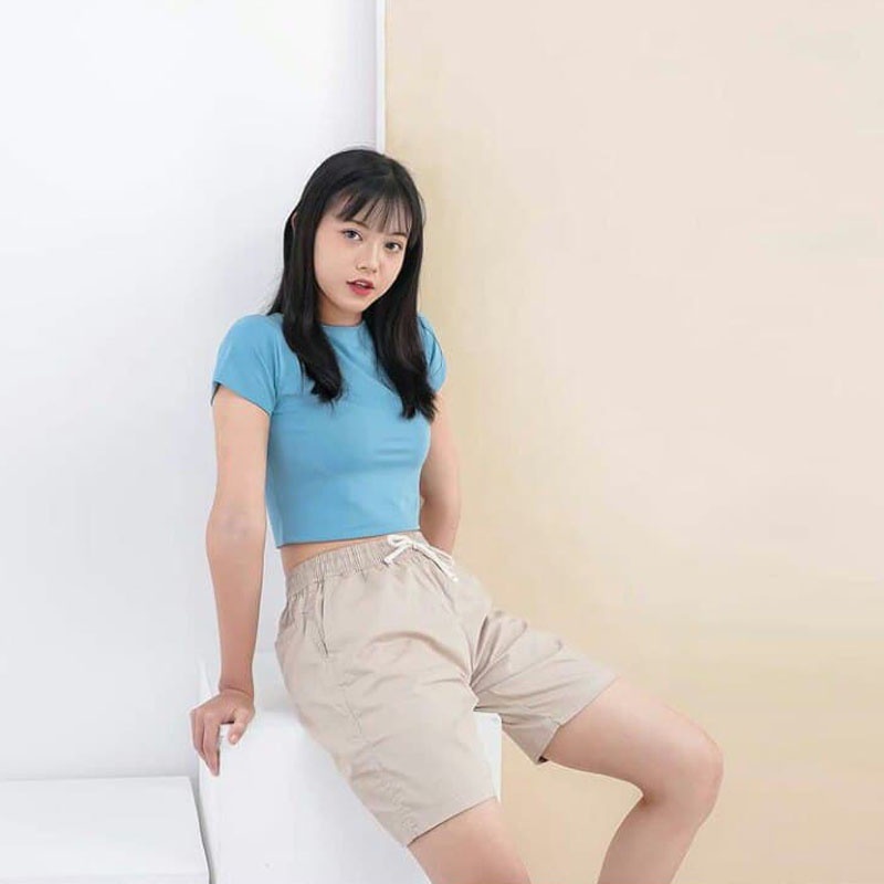 CELANA CHINO PENDEK WANITA PINGGANG KARET SEPAN PANTS