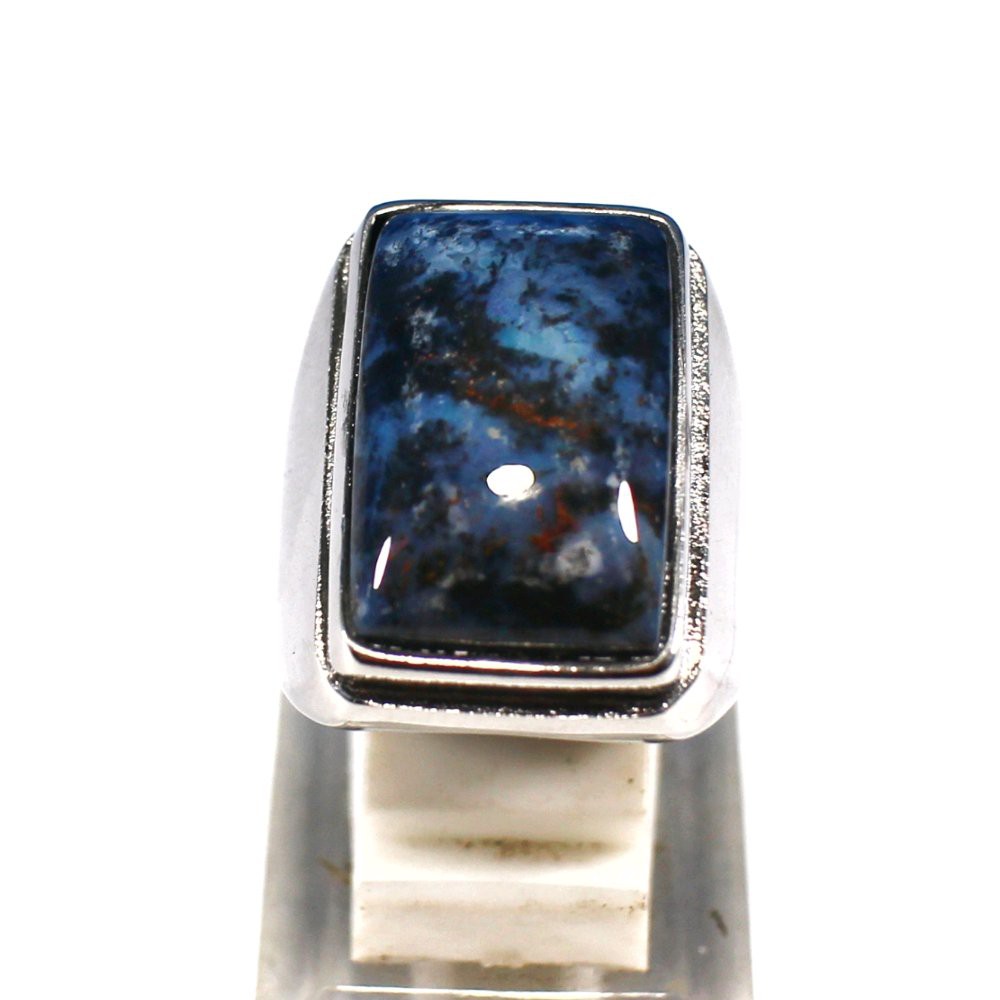 CINCIN BATU AKIK NATURAL BACAN DOKO KEMBANG BLUE Z OCTAGON BODYGLASS