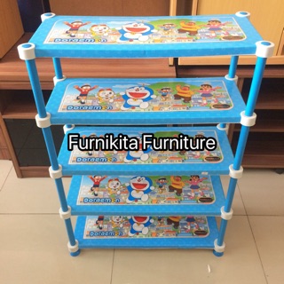  RAK  SEPATU  PLASTIK  NAIBA DORAEMON  SUSUN 5 Shopee Indonesia