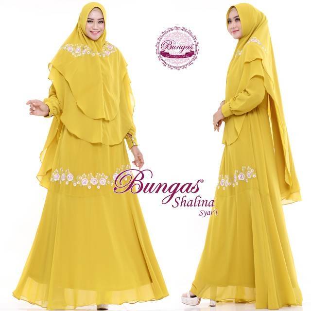 Gamis Bordir Shalina syari by Bungas