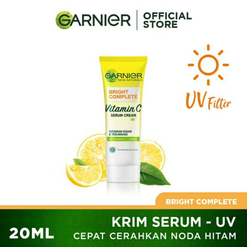Jual Garnier Bright Complete Vitamin C Serum Cream Uv ml Shopee Indonesia
