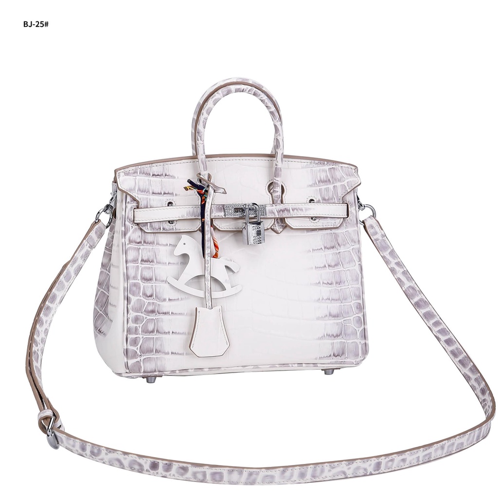 25 Niloticus Crocodile Skin Bag's Silver Hardware  TCBJ-25