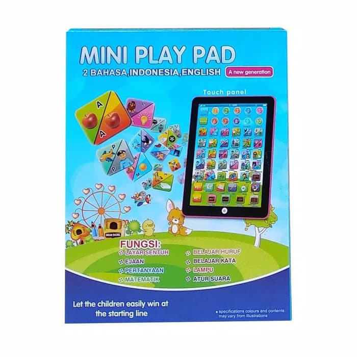 Mainan Anak MAINAN IPAD MINI Playpad Mini 2 Bahasa Ipad Mini Mainan Edukasi Edukatif Anak Balita - Mainan Anak