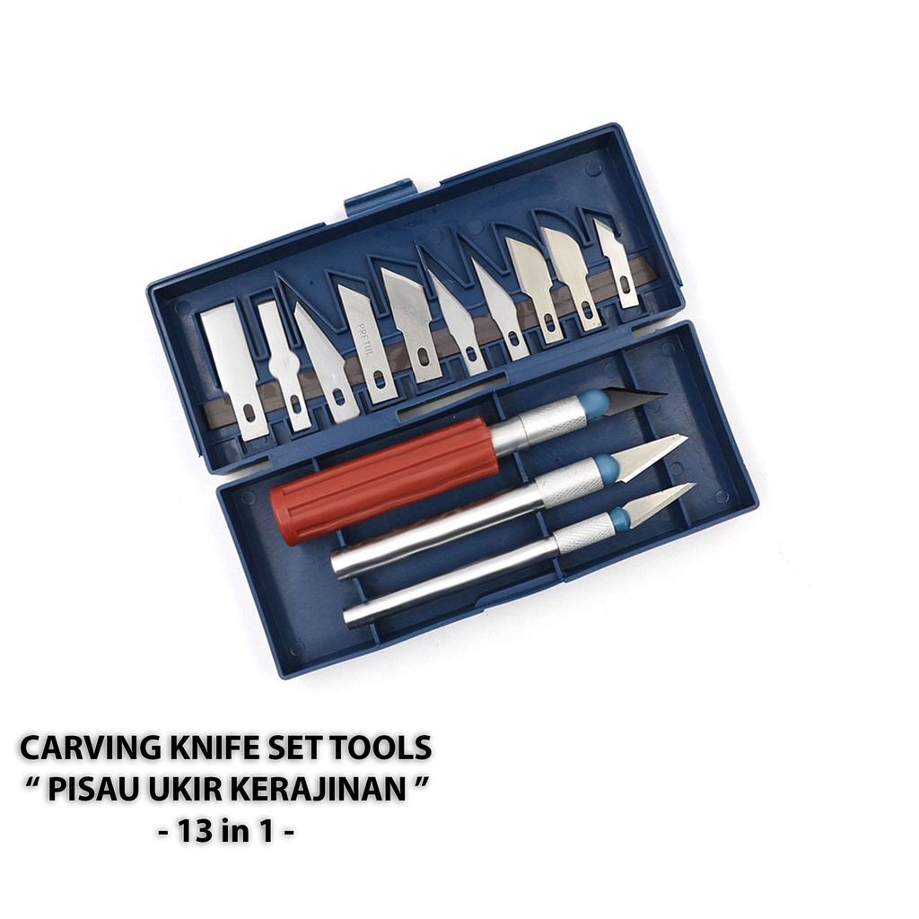 ALAT PISAU UKIR SET - 13PCS PRECISION KNIFE SET - CARVING KNIFE