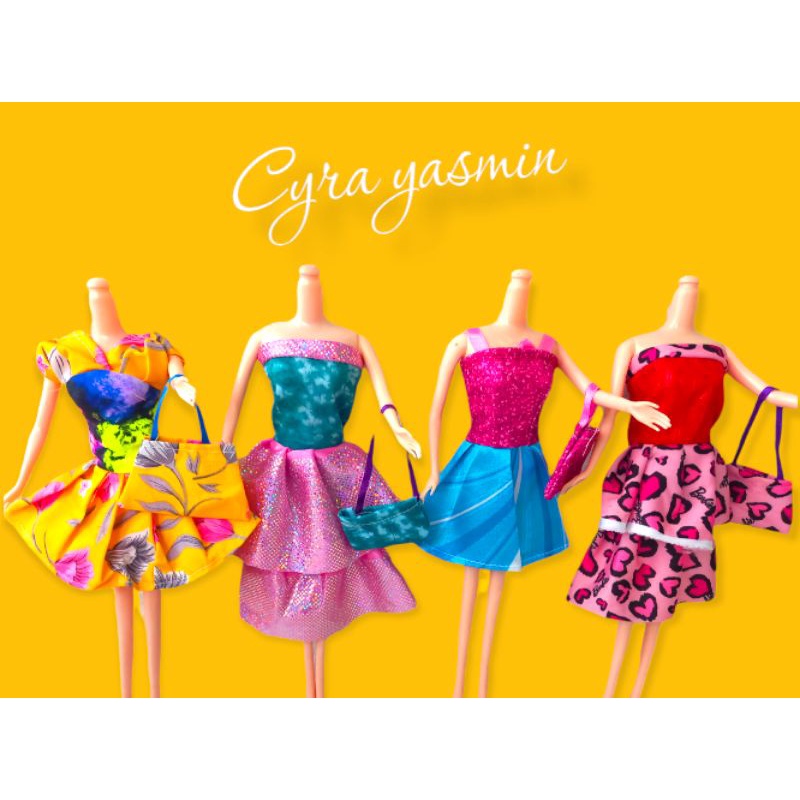 mini dress baju tas boneka barbie