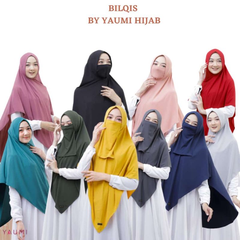 Khimar Bilqis Ori by Yaumi/jilbab instan 3 in1 & nyaman