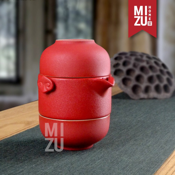 MIZU PENGUIN-CHA Dehua Ceramic Chinese Tea Travel Set Teko 2 Cangkir Carry Case-7