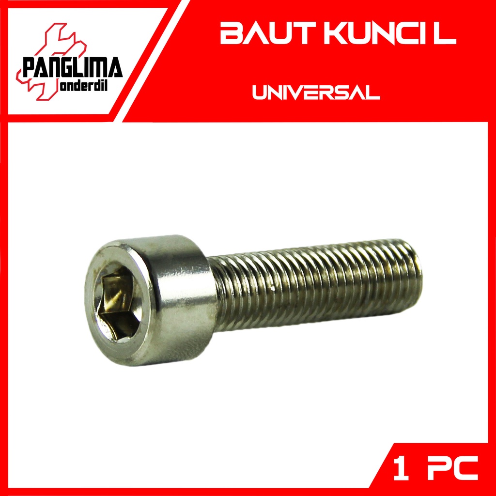 Baut L-L8 M10x35-10x35-M 10 x 35 Kunci-K 8 P-Pitch 1.25 Baud-Bolt