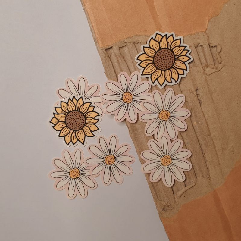 

10 PCS Sticker Floral | Sticker Jurnal DIY Scrapbook