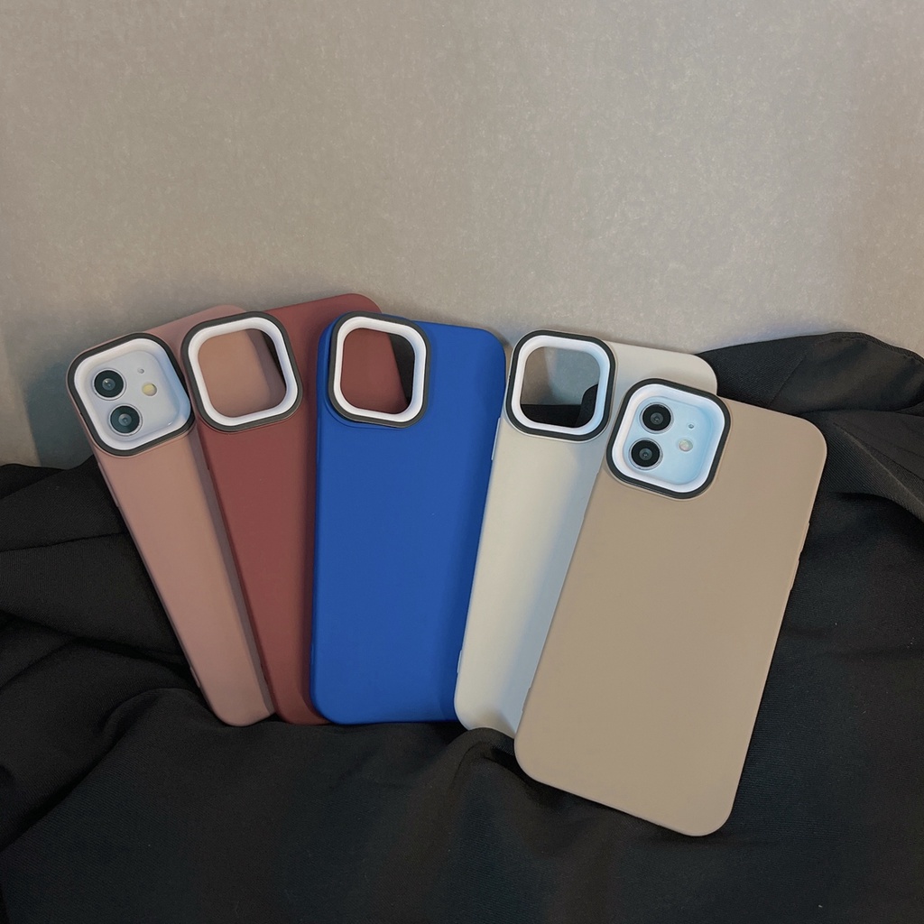 Soft Case Pelindung Lensa Bahan Silikon Tahan Banting Untuk Iphone 13 12 11 Pro Max Xr Xs Max 7 + 8 Plus