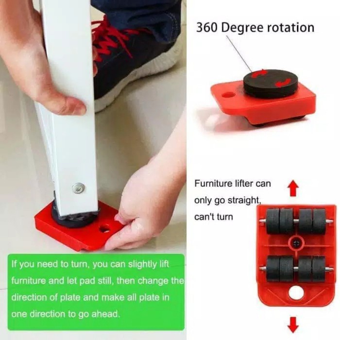 Roda Alat Bantu Angkat Barang Pindah Pengangkat Furniture Moving Wheel TPB-2