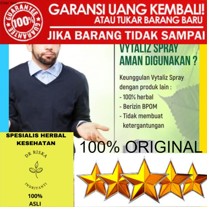 100% ASLI COD AJA VYTALIZ SPRAY OBAT HERBAL KUAT TAHAN LAMA BPOM PRIA PERKASA