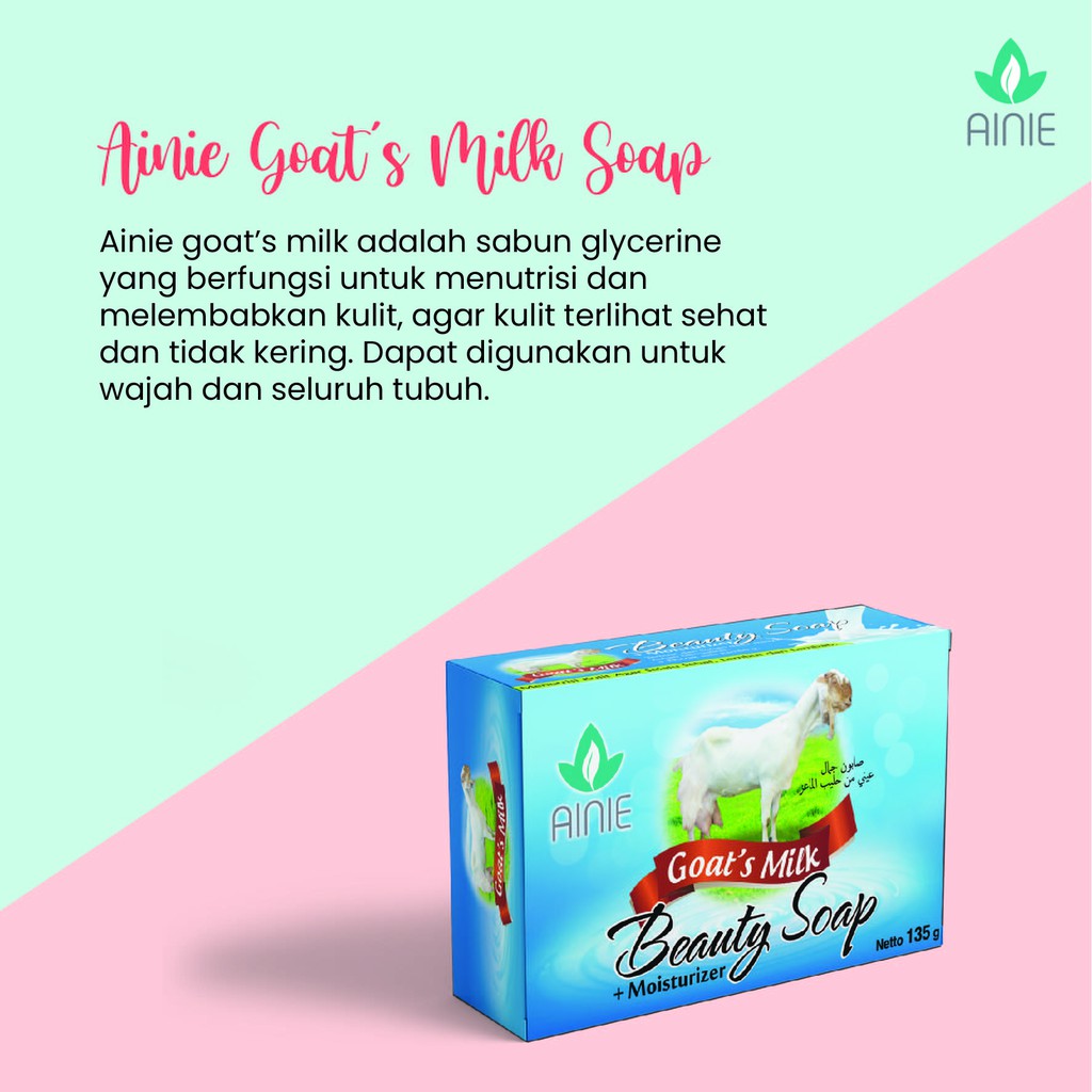 Sabun Goat's Milk/ Susu kambing 135g - 3pcs