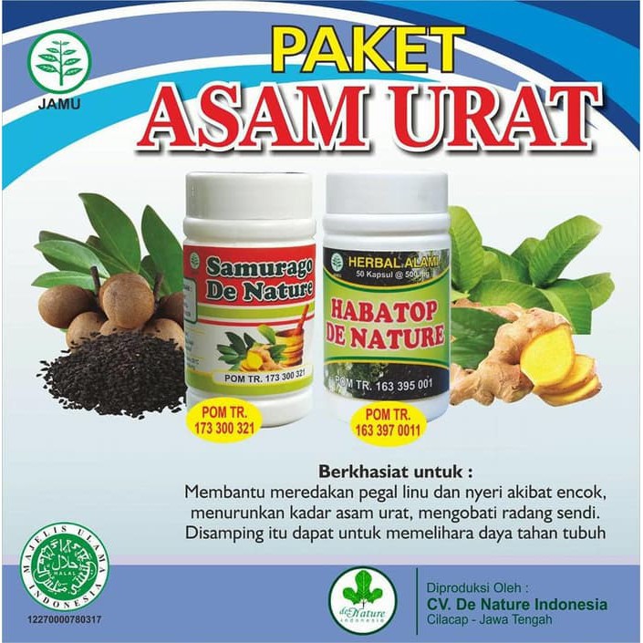 

Obat Asam Urat De Nature - SAMURAGO HABATOP (Aseli)
