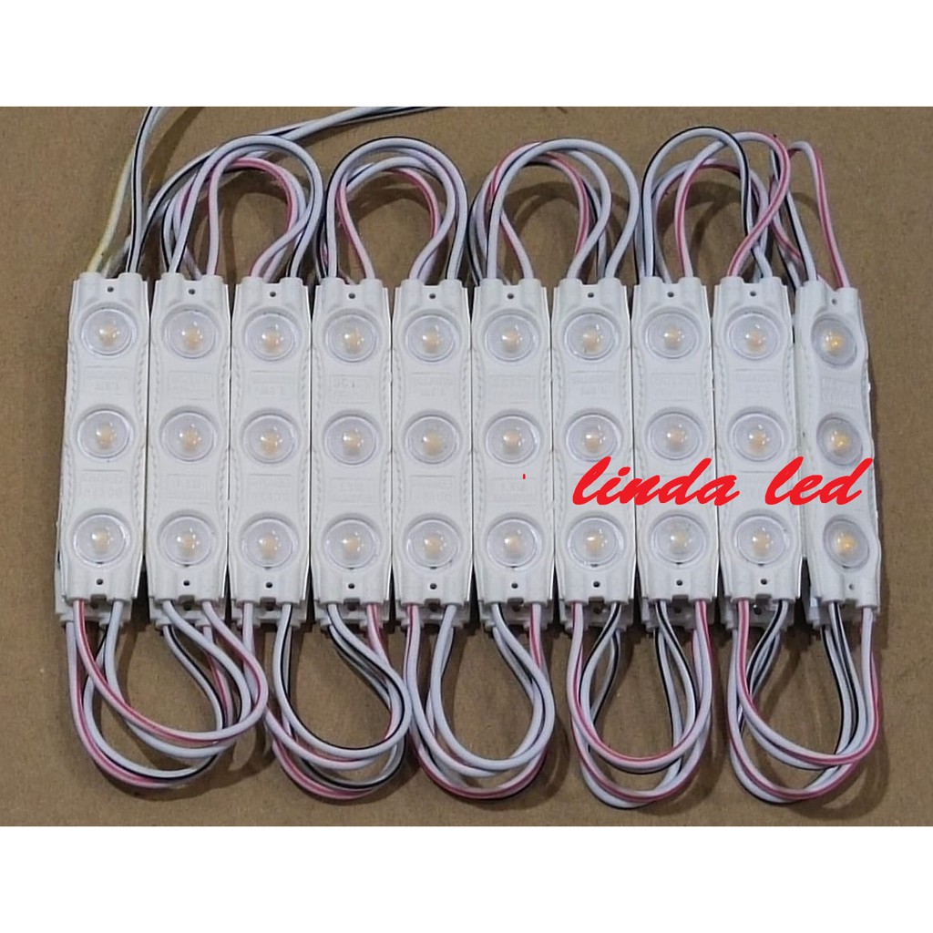 LAMPU LED MODUL 3MATA 12VOLT SMD 6114 2835 WATERPROOF VARIASI MOBIL MOTOR NEONBOX 3 MATA 12V 12 VOLT