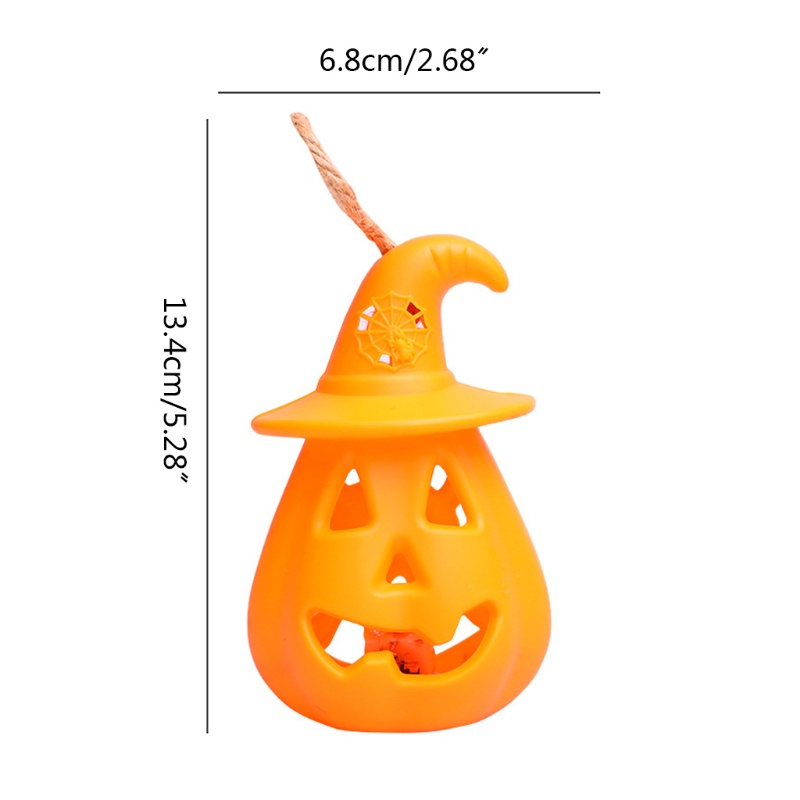 Zzz Lampu Lentera LED Portable Bentuk Labu Halloween Bahan Resin Untuk Dekorasi Indoor / Outdoor