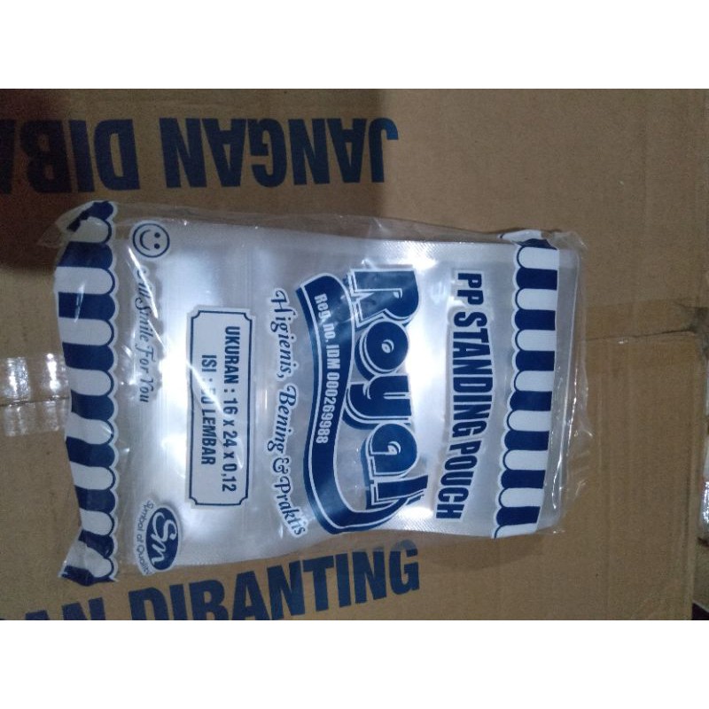 PLASTIK SEAL STANDING POUCH ROYAL ISI 50 LEMBAR