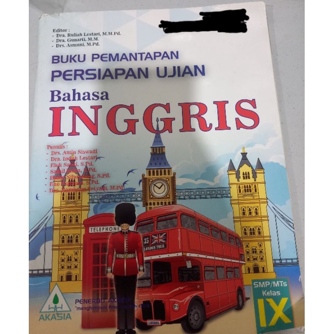 Buku Bahasa Inggris Pemantapan Persiapan Ujian English Penerbit Akasia SMP/MTs kelas IX / 9