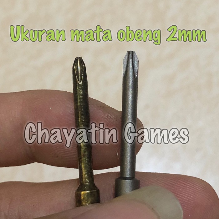 Mata Obeng Bor Listrik model Plus ukuran 3mm - 3 mili Diameter 5mm