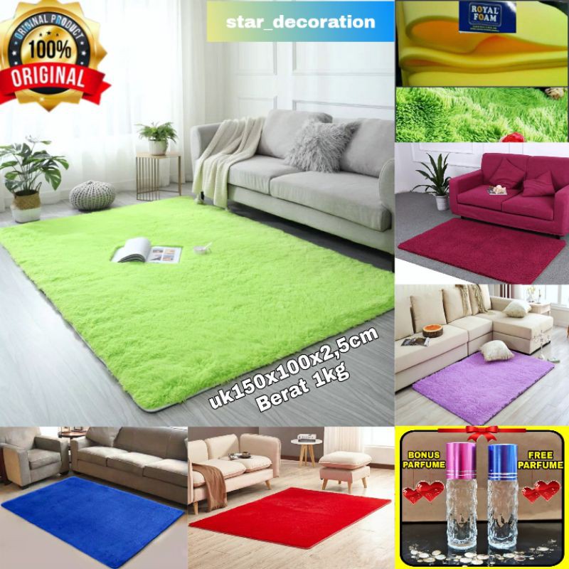 Karpet bulu lembut uk150x100x2,5cm | Shopee Indonesia