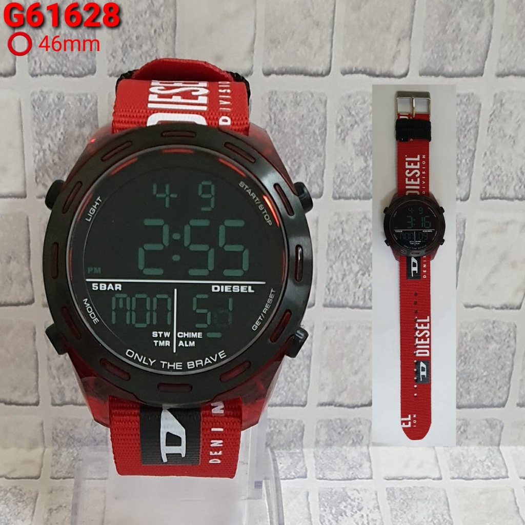 BEST SELLER JAM TANGAN PRIA DIESEL A79 TALI KANVAS TANGGAL AKTIF DIGITAL DM 4.6CM FREE BOX &amp; BATERAI || JAM TANGAN FASHION PRIA JAM TANGAN COWOK MURAH