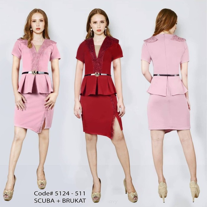 Dress Scuba Brukat #5124
