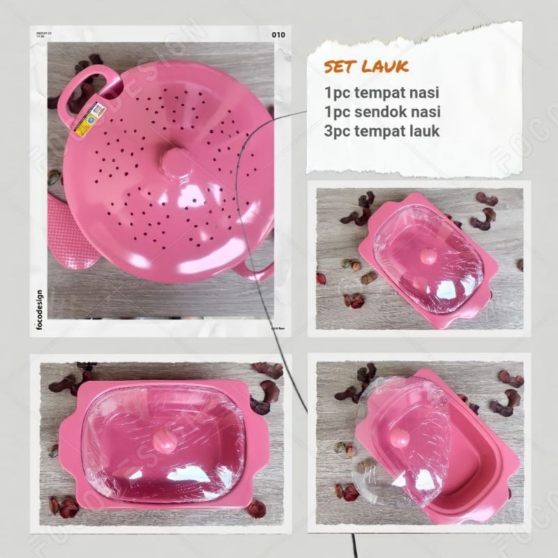 Set Prasmanan melamin lengkap sangku nasi Golden dragon melamine