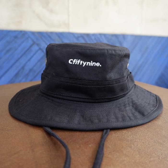 BUCKET HAT / RIMBA HITAM - topi - Hitam

