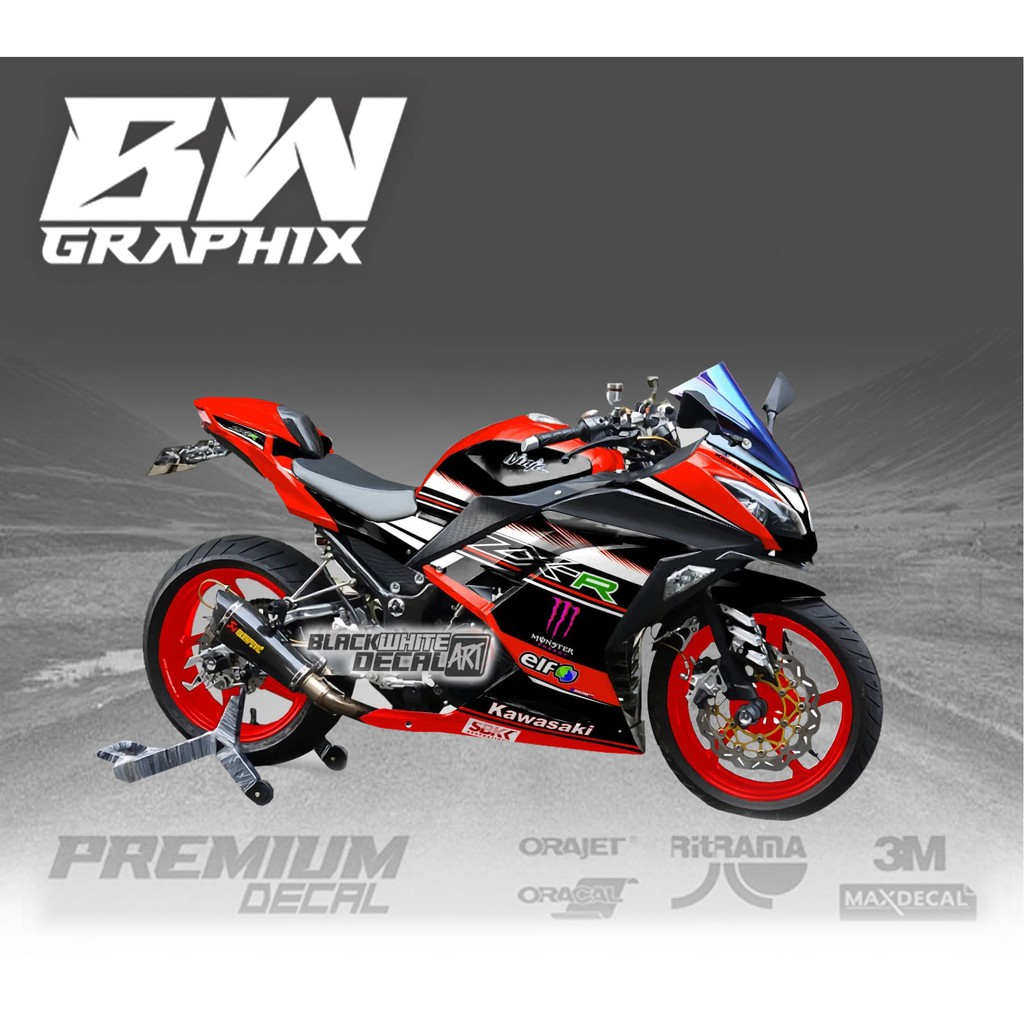 Decal / Dekal ZX 250FI/ Ninja 250 FI ZX Monster Energy Stiker / sticker