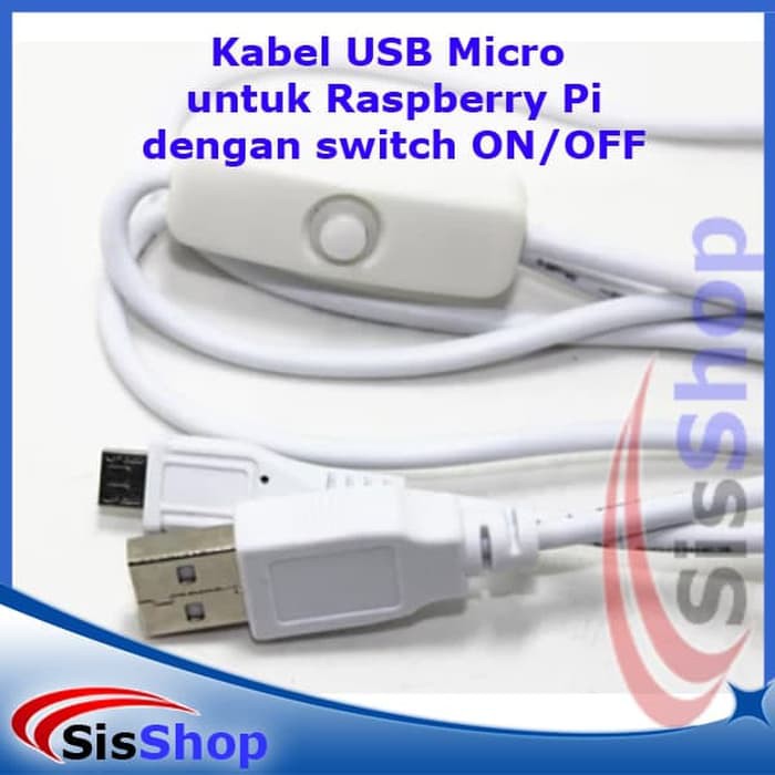 KABEL MICRO USB MIKRO DENGAN SAKLAR ON/OFF SWITCH