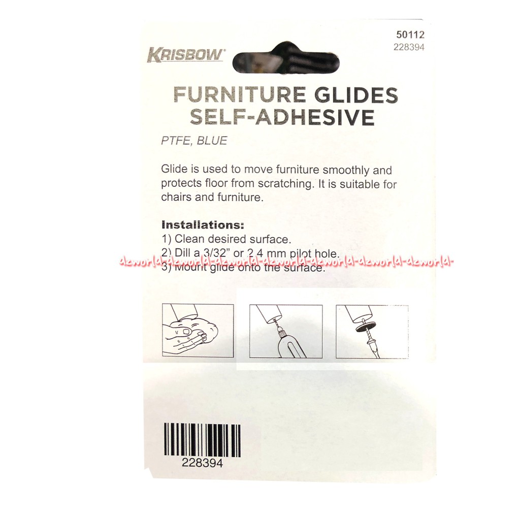 Krisbow Furniture Glides Self Adhesive 22mm Alat Anti Gores Pada Lantai Untuk Kursi Meja Kris Furnitures