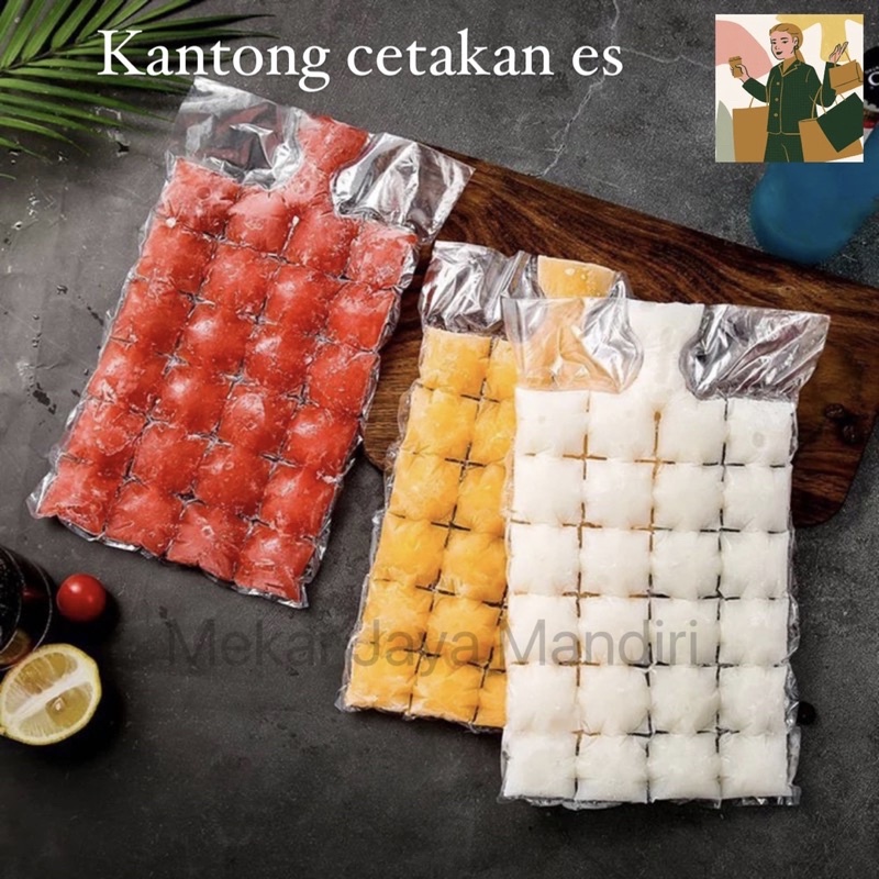 [1 pack isi 10pcs] KANTONG CETAKAN ES BATU PLASTIK PEMBUAT ES DISPOSABLE ICE MAKING BAG FOOD GRADE