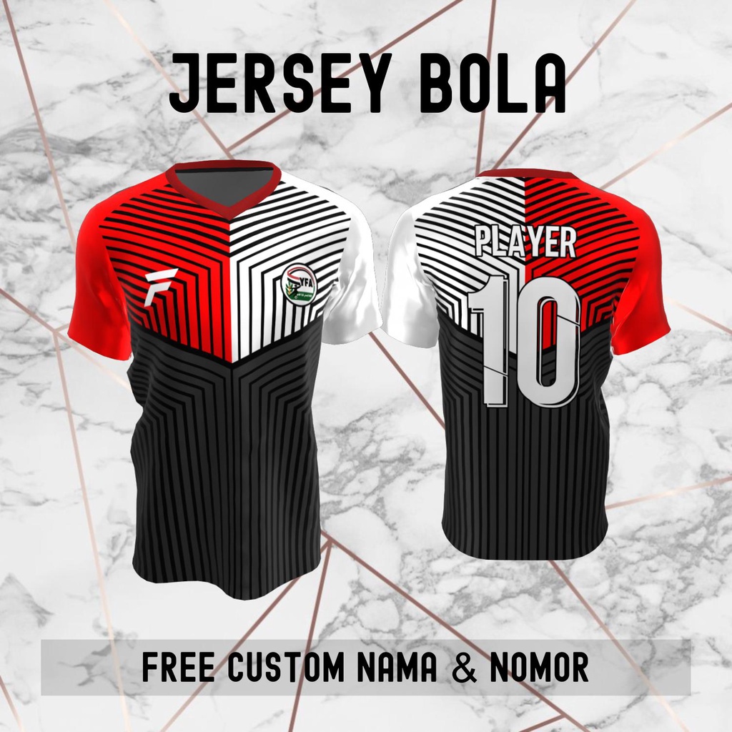 Jersey Yaman Timnas Negara Bola Baju Kaos Custom Nama dan Nomor Punggung - 425 Jersey Club Bola Inte