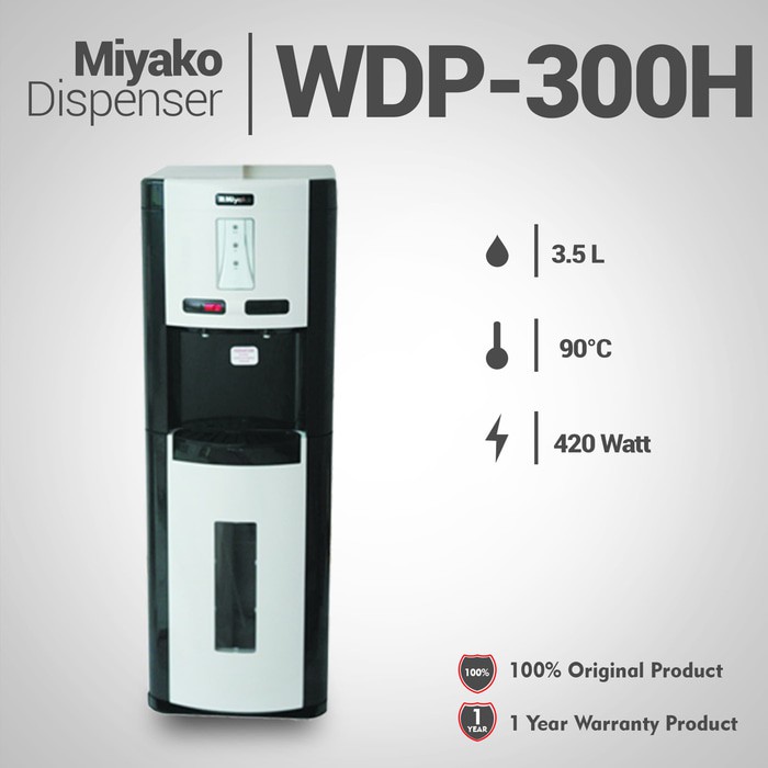 Dispenser Galon Bawah Miyako Type: WDP-300 (Khusus Daerah Medan)