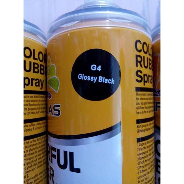 

CARLAS RUBBER PAINT HITAM GLOSSY ATAU GLOSSY BLACK G4 400 ML EXCLUSIVE