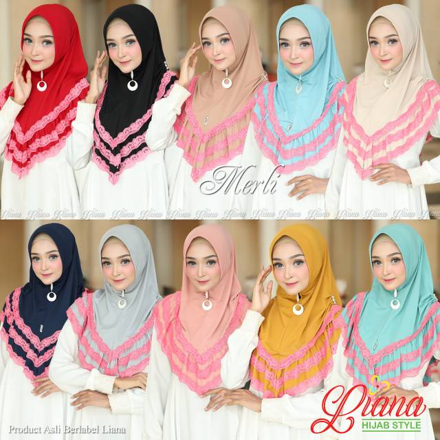 Hijab instan model renda