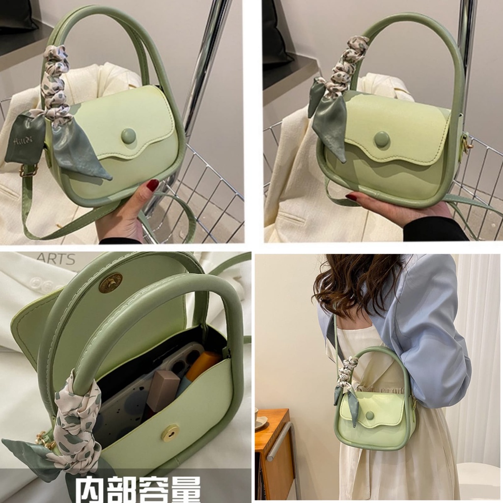 TAS SELEMPANG WANITA PESTA IMPORT KULIT HIJAU KOREA SLING BAG LUCU KECIL FASHION TA591G3 CLOSURA PREMIUM KEKINIAN MURAH CEWEK REMAJA BATAM